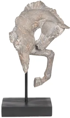 Immagine prodotto di Clayre & Eef Figura Cavallo 28x12x43 cm Plastica grigia