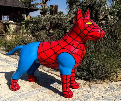 Produktbild von Designer Figur Statue Moderne Figuren Dekoration Hund Garten Skulptur Skulpturen