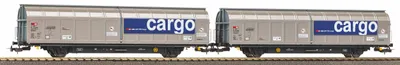 Immagine prodotto di PIKO 28309 H0 Set di 2 carri con pareti scorrevoli Hbbillnss CH-SBB C/Railcare delle FFS