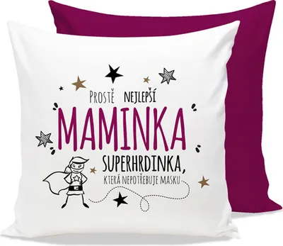 Produktbild von Nekupto Polštář s potiskem Nejlepší maminka superhrdinka