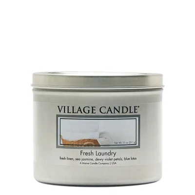 Obrázek produktu pro Village Candle Vonná svíčka v plechu - Fresh Laundry - Svěží prádlo, malá