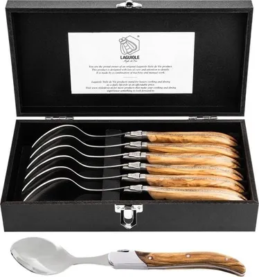 Produktbild von Laguiole Style de Vie Laguiole Style de Vie Löffel Luxury Line - 6-teilig - Olivenholz