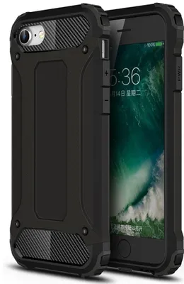 Produktbild von Mobigear Outdoor Schutzhülle für iPhone 7, Hartschalen-Rückseite, stoßfest - Schwarz