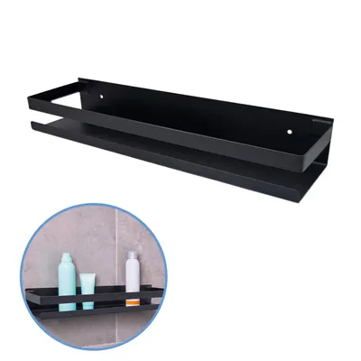 Produktbild von Sanics Duschregal ohne Bohren – Selbstklebendes Badregal – Hängendes Duschkörbchen – Duschkorb – Duschregal Schwarz – Duschregale 40CM