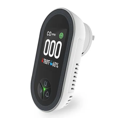 Produktbild von CO- und Gasmelder, 3-in-1 CO-, Temperatur- und Feuchtigkeitsüberwachung , 2″ Farb-IPS-Display, 4‑Stufen Alarm mit 85 dB Summer