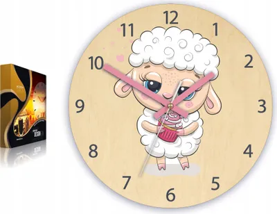 Produktbild von ModernClock, wanduhr, Silent Wanduhr, Wanduhr für Kinder Schaf 30cm