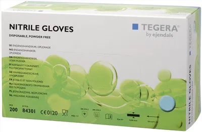 Produktbild von Ejendals TEGERA 84301, Einweghandschuhe, Blau, Erwachsener, Erwachsener, Unisex, Nitril