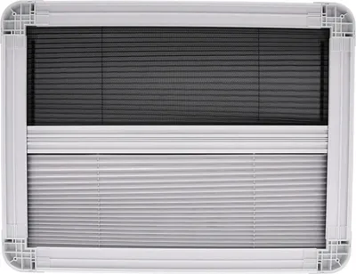 Zdjęcie produktu dla Okno boczne do kampera lub przyczepy kempingowej – okno uchylne – 600 x 450 mm – kąt otwarcia 65° – szkło hartowane 4 mm – rama aluminiowa – grubość ścianki 30–80 mm – kolor biały
