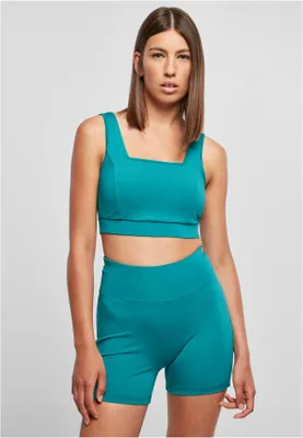 Produktbild von Urban Classics TB4801 | Ladies Recycled Squared Sports Bra XS bis 5XL - Farbe: watergreen - Größe: XS
