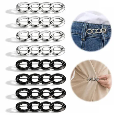 Produktbild von Hosenbund enger machen ohne Nähen, 8x verstellbare Taillenclips für Jeans, Hosen und Röcke, praktische Kleidung Anpassung