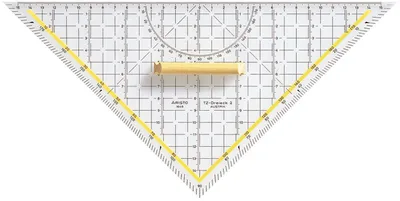 Image de Aristo AR1648 Triangle à dessin TZ-Dreieck®, Plexiglas®, 325 mm, transparent