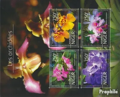 Produktbild von Briefmarken Niger 2014 Mi 3169-3172 Kleinbogen (kompl. Ausg.) postfrisch Orchideen