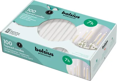 Produktbild von Bolsius Szpica 240/23 Tafelkerzen 100 Stück weiß