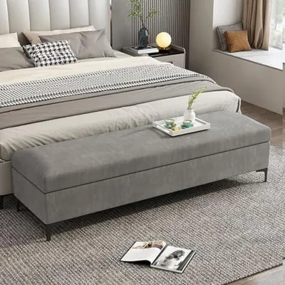 Produktbild von Sitzbank mit Stauraum F Beige 100x40x40cm