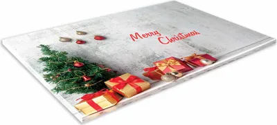 Zdjęcie produktu dla SZKLANA DESKA KUCHENNA 30x20cm - 521a choinka