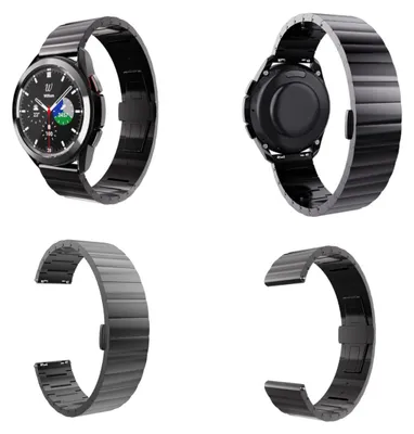 Produktbild von Für Samsung Galaxy Watch FE 6 5 4 Normal Pro Classic alle Größen Deluxe Stahl Armband