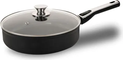 Produktbild von Keramische Backofenpfanne 26 cm mit hohem Rand und glasem Deckel - Einfache, 32 l fassende Backofenpfanne