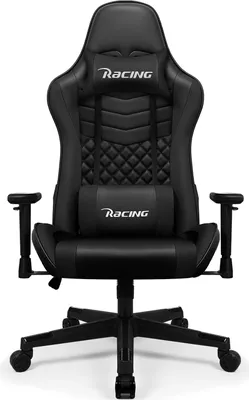 Produktbild von Aiibot Gaming Stuhl ,Bürostuhl Ergonomisch mit Verstellbare Armlehnen, Kopfkissen und Lendenkissen ,PC stuhl mit Wippfunktion ,Gaming Stuhl 150 kg