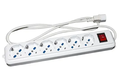 Produktbild von LINK LKMP06C, Drinnen, C13-Koppler, Typ L, Weiß, 6 AC-Ausgänge, 16 A