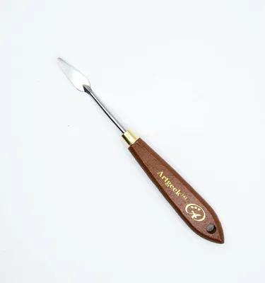 Palettenmesser aus Edelstahl mit Holzgriff, 1 Stück, 19 cm