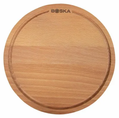 Image de Boska Planche à pizza Amigo S / Planche à servir ⌀24cm / Bois de hêtre / Avec gouttière à jus / Pour le petit déjeuner, le déjeuner et le dîner / Rond