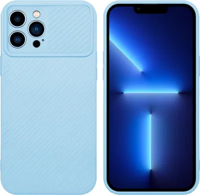Produktbild von Cadorabo Hülle für Apple iPhone 13 PRO MAX Schutz Hülle in Blau Handyhülle TPU Etui Case Cover Kameraschutz