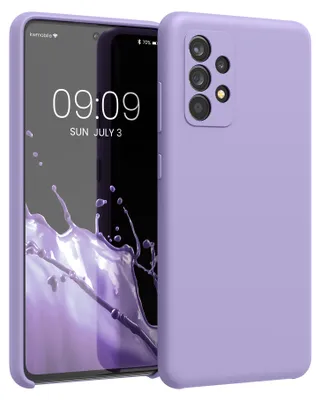 Produktbild von kwmobile Handyhülle für Samsung Galaxy A52 / A52 5G / A52s 5G Hülle - Case Silikon - Kabelloses Laden - Schutzhülle Cover in Veilchen Lila