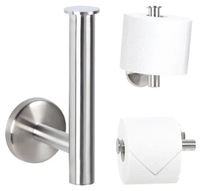 Produktbild von bremermann Bad-Serie PIAZZA - Toilettenpapierhalter 2 in 1, Edelstahl matt