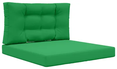 Image de Coussins de canapé d'extérieur vidaXL, lot de 2, vert, polyester
