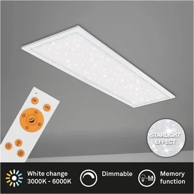 Produktbild von LED Panel Dimmbar Sternenhimmel Ultraflach CCT 24W weiß Metall Briloner