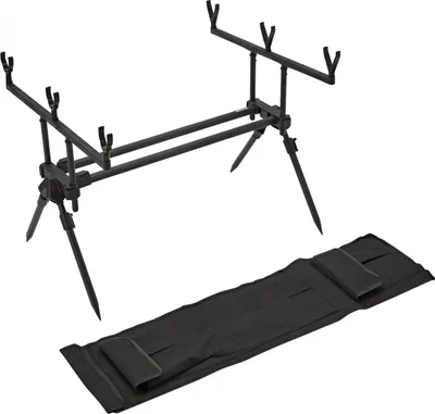 Produktbild von Ultrax Rutenhalter für 3 Ruten, 63-115 cm Länge, 45-53 cm Höhe, stabil, zusammenklappbar