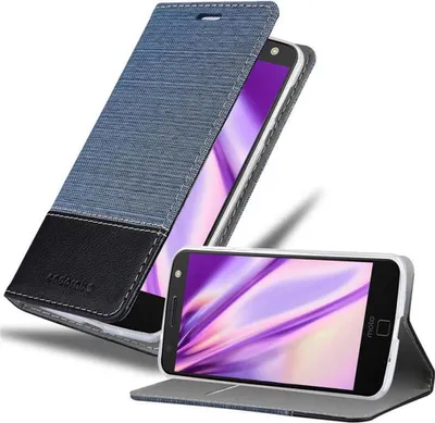 Image de Cadorabo Housse pour Motorola MOTO Z Housse en bleu Housse pour portable Etui Book Case Cover
