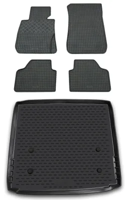 Produktbild von Gummi Kofferraumwanne + Fußmatten Set für BMW X1 E84, Bj. 10/2009-2015