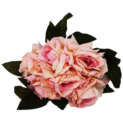Immagine prodotto di Bouquet di rose in plastica rosa bouquet decorativo 6 rose altezza 23cm