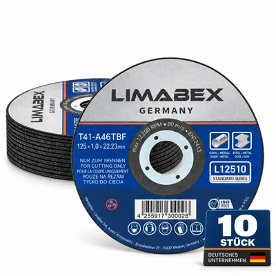 Produktbild von Trennscheiben 125 x 1.0 mm Metall Stahl Edelstahl INOX Rohre Profile Bleche Stangen 10 Stück