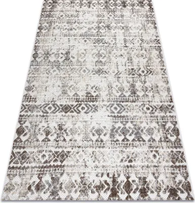 Produktbild von Teppich Strukturell SOLE D3732 Aztekisch, Diamanten flach gewebt beige beige 160x220 cm