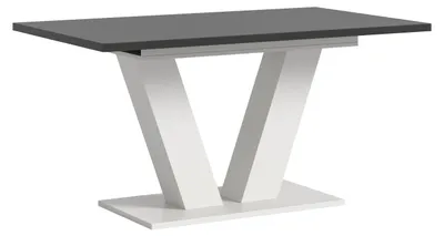 Produktbild von Esstisch Motion ausziehbar, Weiß/Grau, V-Fuß, 150-190 cm