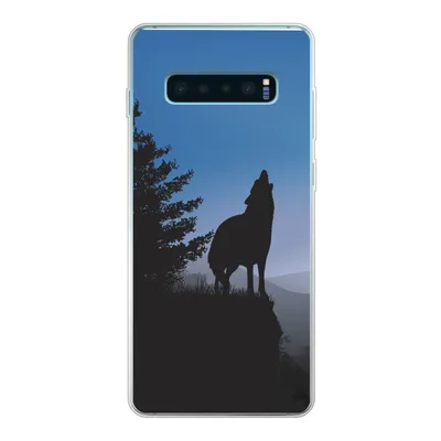 Produktbild von MuchoWow® Handyhülle Schutzhülle Hülle für Samsung Galaxy S10 Lite Wolf - Bäume - Scherenschnitt Silikon Softcase Handy Hülle - Schutz