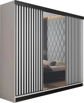 Image de KIER FURNITURE Armoire multi-usages MALANI 200 - Blanc 200x205x59 cm