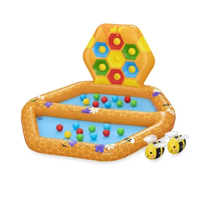 Produktbild von Bestway Aufblasbares Kinderbecken Bienen mit Bällen 127x119x61 cm +12 Monate Garten 52639