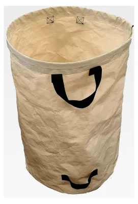 Produktbild von Gartensack mit Tragegriffen – Faltbarer Laubsack aus robustem PE, Beige – Gartenabfallsack für Laub, Grünschnitt und Äste (120 Liter)