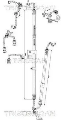 Produktbild von TRISCAN 8516 23012 Servoleitung passend für MERCEDES-BENZ C-Klasse Limousine (W204) von Hydraulikpumpe nach Lenkgetriebe