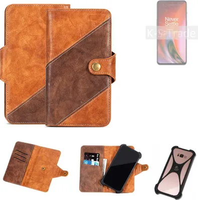 Produktbild von K-S-Trade Handyhülle Schutzhülle Bookstyle Case Wallet-Case kompatibel mit OnePlus Nord 2 5G Cover Klapphülle Kantenschutz Smartphone dunkelbraun