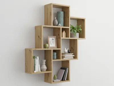 Produktbild von Wandregal Dekoregal Hängeregal Holzregal Bücherregal Regal "Annaliese I" Artisan Eiche