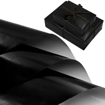 Productafbeelding van Zwart Metallic Inpakpapier voor Cadeaus en Ambachten