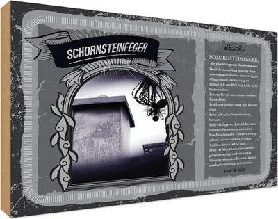 Zdjęcie produktu dla vianmo Drewniany znak 12x18 cm Schornsteinfeger