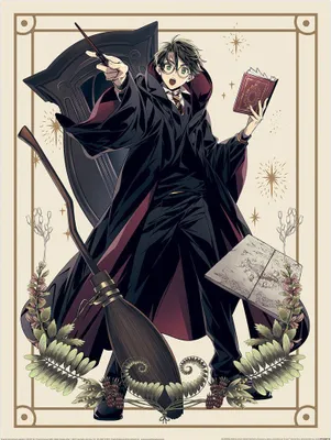 Produktbild von Harry Potter - bedruckt "Wizard Dynasty Harry Spells", Papier PM10774 (Einheitsgröße) (Beige/Schwarz/Weinrot)