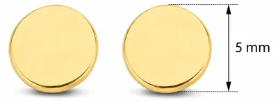 Produktbild von New Bling Goud 9NBG-0035 - Oorknop Rondje - Glad - 5mm - Goud