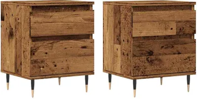 Produktbild von Nachttische 2 Stk. Altholz-Optik 40x35x50 cm Holzwerkstoff