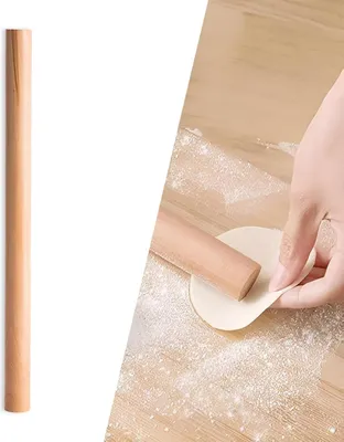 Produktbild von Professionelle Teigrolle - glatt und nicht-klebend - 40 cm - Buchenholz